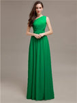 Simple One-Shoulder Sleeveless A-line Chiffon Bridesmaid Dresses