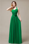 Pretty A-line Chiffon Hatler Floor-Length Bridesmaid Dresses