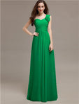 Elegant A-line One-Shoulder With Flowers Floor-Length Bridesmaid Dresses