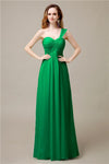 Pretty A-line Chiffon One-Shoulder Floor-Length Bridesmaid Dresses