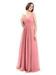 Simple A-line Chiffon V-neck Bridesmaid Dresses