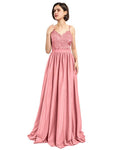 Charming A-line Applique Spaghetti Straps Prom Dresses