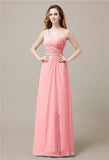 One-Shoulder A-line Sleeveless Floor-Length Bridesmaid Dresses