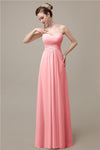 A-line Chiffon Sweatheart Floor-Length Beach Bridesmaid Dresses