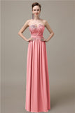 Sweetheart Simple A-line Floor-Length Chiffon Bridesmaid Dresses