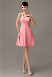 Simple A-line Knee-length Chiffon Bridesmaid Dresses