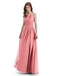 Charming Halter Side Slit Floor Lenght Bridesmaid Dresses