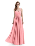 Elegant Spaghetti Strap Sweetheart Floor Length Bridesmaid Dresses