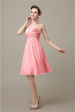 A-line Chiffon Sweetheart Knee-Length Short Bridesmaid Dresses