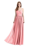 Elegant Spaghetti Straps A-line Chiffion Floor-Length Bridesmaid Dresses