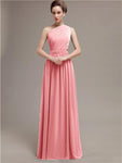 Simple One-shoulder Chiffon Long Bridesmaid Dresses