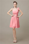 Popular One-shoulder Sweetheart Knee-Length Bridesmaid Dresses