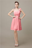 Popular One-shoulder Sweetheart Knee-Length Bridesmaid Dresses