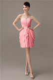 Elegant A-line Pleated Chiffon Knee-length Bridesmaid Dresses