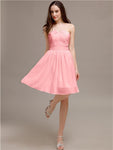 Chiffon Sleeveless A-line Knee-Length Bridesmaid Dresses