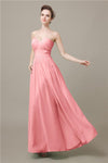 Pretty Strapless Chiffon A-line Floor-Length Bridesmaid Dresses