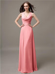 Shoulder Strap A-line Floor-Length Bridesmaid Dresses