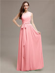 Beautiful A-line One-Shoulder Sleeveless Floor-Length Bridesmaid Dresses