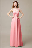 Pretty A-line Chiffon One-Shoulder Floor-Length Bridesmaid Dresses