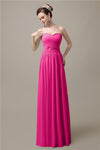 Sweetheart A-line Simple Chiffon Floor-Length Long Bridesmaid Dresses