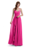 Charming Halter V-neck Floor Lenght Bridesmaid Dresses