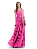 Elegant V-neck Side Slit Floor Length Bridesmaid Dresses