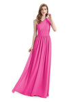 Charming One-shoulder A-line Chiffion Floor-Length Bridesmaid Dresses