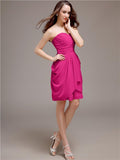 Sweetheart Short Sheath Knee length Bridesmaid Dresses