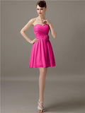 Simple Sweetheart A-Line Short Bridesmaid Dresses