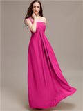 A-line One-shoulder Long Chiffon Bridesmaid Dresses