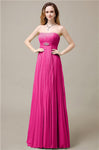 Elegant Straight Chiffon A-line Floor-Length Bridesmaid Dresses