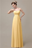 A-line Chiffon Sweatheart Floor-Length Beach Bridesmaid Dresses