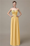 Sweetheart Simple A-line Floor-Length Chiffon Bridesmaid Dresses