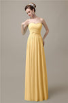 Sweetheart A-line Simple Chiffon Floor-Length Long Bridesmaid Dresses