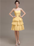 Sweetheart Pleats A-line Short Bridesmaid Dresses