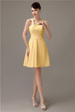 Simple A-line Knee-length Chiffon Bridesmaid Dresses