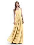 Elegant V-neck Side Slit Floor Length Bridesmaid Dresses