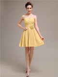 Sweetheart A-Line Short Chiffon Bridesmaid Dresses