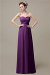 A-line Sweetheart Chiffon Floor-Length Long Bridesmaid Dresses