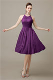 Halter  A-line Knee-Length Chiffon Bridesmaid Dresses