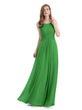 A-line Chiffon Floor-Length Long Bridesmaid Dresses