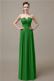 Sweetheart Simple A-line Floor-Length Chiffon Bridesmaid Dresses