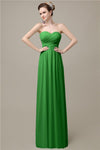 A-line Chiffon Sweetheart Floor-Length Long Bridesmaid Dresses