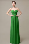 Simple A-line Sweetheart Chiffon Floor-Length Long Bridesmaid Dresses