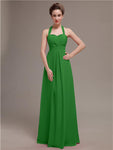 Elegant Sweetheart Halter Long Bridesmaid Dresses