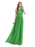 Charming One-shoulder A-line Chiffion Floor-Length Bridesmaid Dresses