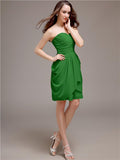 Sweetheart Short Sheath Knee length Bridesmaid Dresses