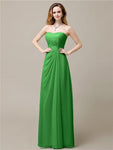 Elegant A-line Chiffon Sweetheart Floor-Length Bridesmaid Dresses