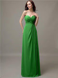 Elegant Sweetheart Chiffon A-line Long Bridesmaid Dresses