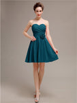 Sweetheart A-Line Short Chiffon Bridesmaid Dresses